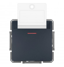 Карточный выключатель механический Asfora антрацит