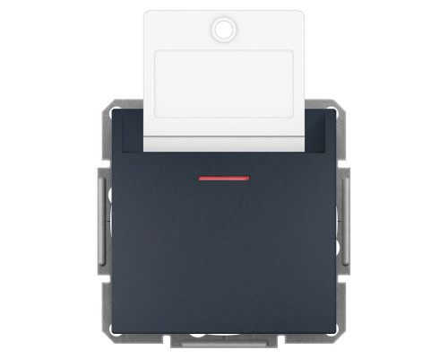 Карточный выключатель механический Asfora антрацит