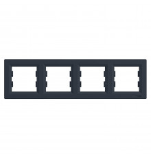 Рамка четырехпостовая горизонтальная Аsfora антрацит