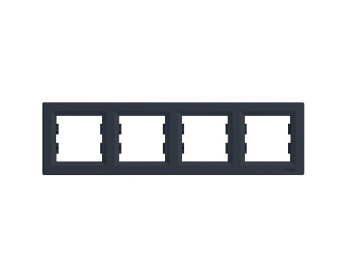 Рамка четырехпостовая горизонтальная Аsfora антрацит