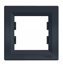 Рамка однопостовая Asfora антрацит