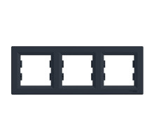 Рамка трехпостовая горизонтальная Аsfora антрацит