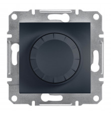 Светорегулятор поворотный с красной подсветкой Аsfora антрацит