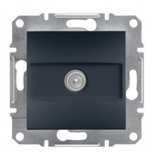 TV розетка концевая Asfora антрацит