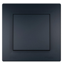Выключатель самозажимной одноклавишный антрацит ip44 Аsfora