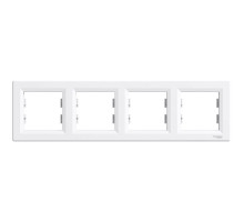 Рамка четырехпостовая горизонтальная, белая Аsfora