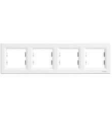 Рамка четырехпостовая горизонтальная, белая Аsfora