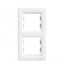 Рамка двухпостовая вертикальная, белая Аsfora