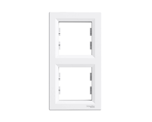 Рамка двухпостовая вертикальная, белая Аsfora