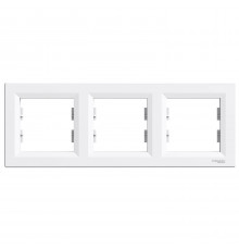 Рамка трехпостовая горизонтальная белая Аsfora