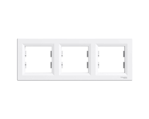 Рамка трехпостовая горизонтальная белая Аsfora