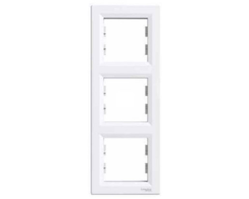 Рамка трехпостовая вертикальная белая Аsfora