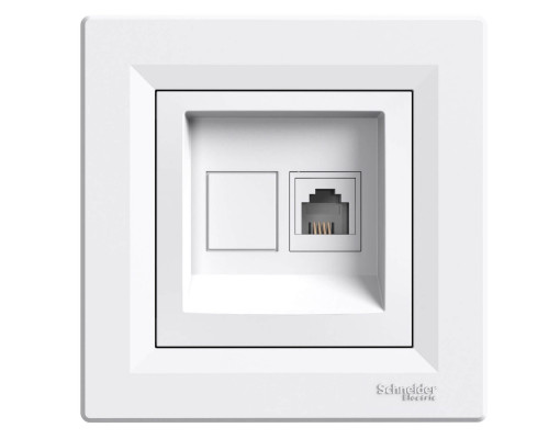 Розетка телефонная RJ11 белый Аsfora