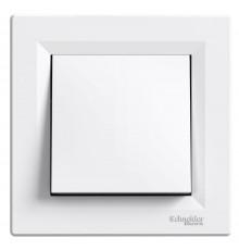 Выключатель самозажимной двухполюсний белый Asfora