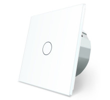 Бесконтактный проходной выключатель 1 сенсор белый стекло Livolo (VL-C701S-PRO-11)