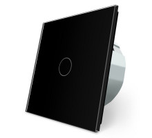 Бесконтактный радиоуправляемый диммер 1 сенсор черный стекло Livolo (VL-C701DR-PRO-12)