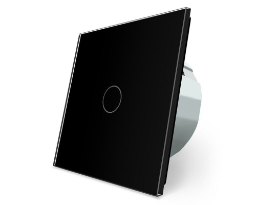 Бесконтактный радиоуправляемый диммер 1 сенсор черный стекло Livolo (VL-C701DR-PRO-12)