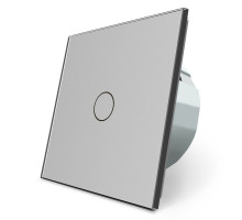 Бесконтактный радиоуправляемый диммер 1 сенсор серый стекло Livolo (VL-C701DR-PRO-15)