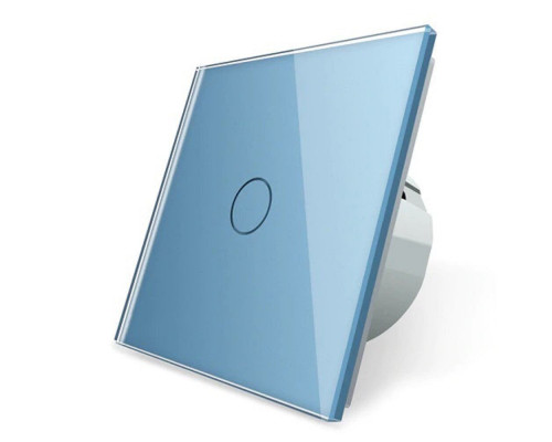 Бесконтактный выключатель 1 сенсор голубой стекло Livolo (VL-C701-PRO-19)