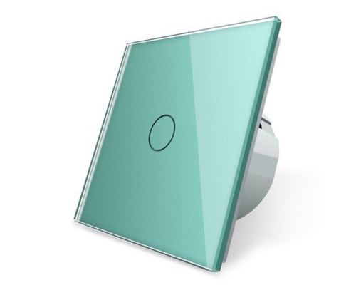 Бесконтактный выключатель 1 сенсор зеленый стекло Livolo (VL-C701-PRO-18)