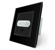 Датчик движения с сенсорным выключателем черный стекло Livolo (VL-C701RG-12)