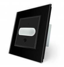 Датчик движения с сенсорным выключателем черный стекло Livolo (VL-C701RG-12)