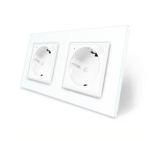 Двухместная умная розетка ZigBee с заземлением белый Livolo (VL-C7FCTC16AZ-4WP)