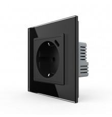 Електрична розетка з портом USB-C чорний Livolo (VL-C7CTF16A.UC18W-2BP)