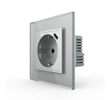 Электрическая розетка с портом USB-C серый Livolo (VL-C7CTF16A.UC18W-2IP)