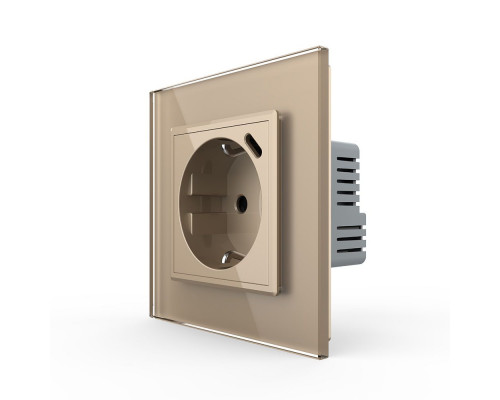 Электрическая розетка с портом USB-C золотой Livolo (VL-C7CTF16A.UC18W-2AP)