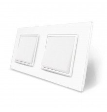 Комплект одноклавишных выключателей белый стекло Livolo (VL-C7K1K1-11)
