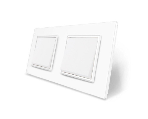 Комплект одноклавишных выключателей белый стекло Livolo (VL-C7K1K1-11)