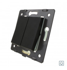 Механизм двухклавишная кнопка Импульсный выключатель черный Livolo (720100512)