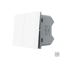 Механизм клавишный перекрестный выключатель белый Livolo (VL-FCMM10A-1WP)