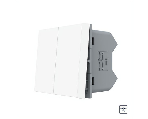 Механізм клавішний перехресний вимикач білий Livolo (VL-FCMM10A-1WP)