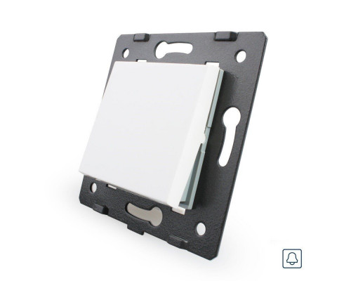 Механизм одноклавишная кнопка Импульсный выключатель белый Livolo (720100411)