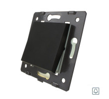 Механизм одноклавишная кнопка Импульсный выключатель черный Livolo (720100412)