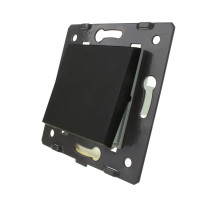 Механизм одноклавишный выключатель черный Livolo (VL-C7-K1-12)