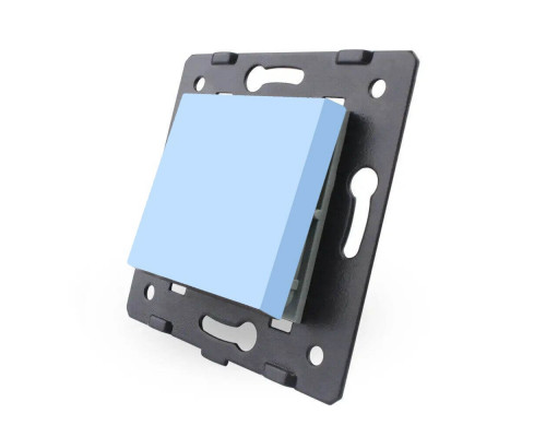 Механизм одноклавишный выключатель голубой Livolo (VL-C7-K1-19)