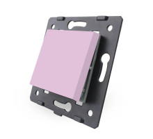 Механизм одноклавишный выключатель розовый Livolo (VL-C7-K1-17)