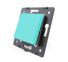 Механизм одноклавишный выключатель зеленый Livolo (VL-C7-K1-18)