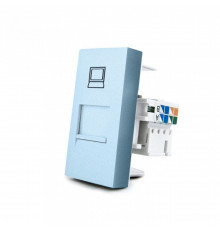Механизм розетка интернет RJ-45 голубой Livolo (C7-1C-19)