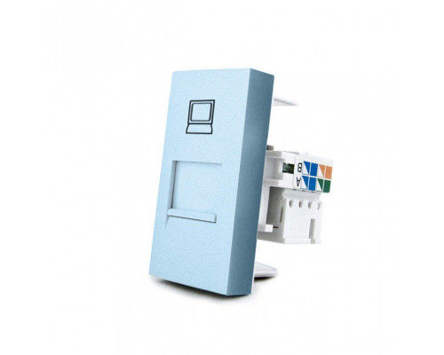 Механизм розетка интернет RJ-45 голубой Livolo (C7-1C-19)