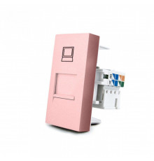 Механизм розетка интернет RJ-45 розовый Livolo (C7-1C-17)
