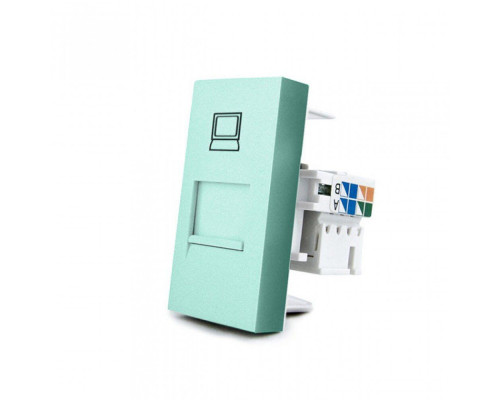 Механизм розетка интернет RJ-45 зеленый Livolo (C7-1C-18)