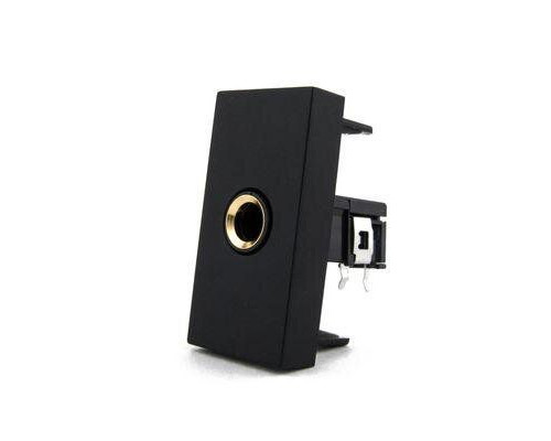 Механизм розетка микрофон JACK 6.3 мм черный Livolo (C7-1M-12)