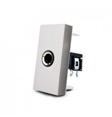 Механизм розетка микрофон JACK 6.3 мм серый Livolo (C7-1M-15)