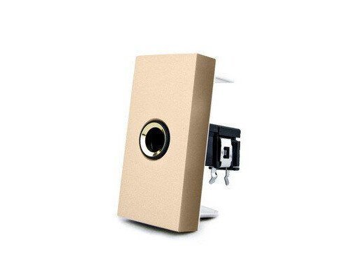 Механизм розетка микрофон JACK 6.3 мм золото Livolo (C7-1M-13)