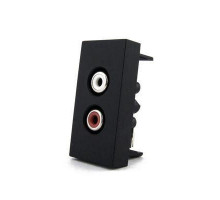 Механизм розетка RCA аудио черный Livolo (C7-1AD-12)