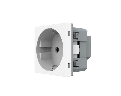 Механизм розетка с самозажимными клеммами с заземлением белый Livolo (VL-FCTC16A-2WPS01)